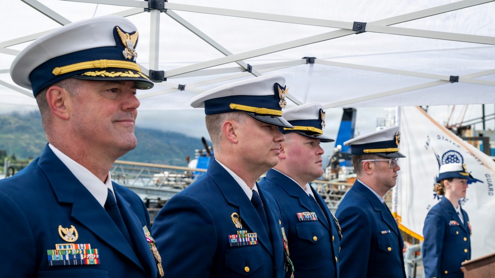 Coast Guard conducts change of command for Coast Guard Cutter John Witherspoon (WPC 1158)