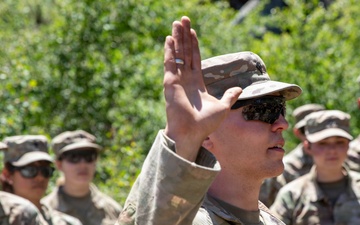 Soldiers Assigned to the 609th Engineer Company Conducted Cliff Rappelling Training