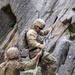 U.S Army National Guard Soldiers Assigned to the 609th Engineer Company Rappel Down an 80-Foot Rock