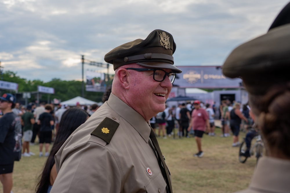 Mississippi National Guardsmen patrol during UFC Freedom 250 in Washington, D.C.