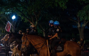 U.S. Park Police partrol during UFC Freedom 250