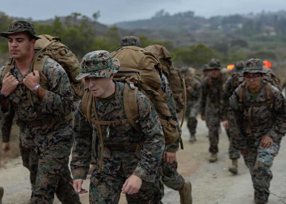 Taking the High Ground: Marines and Sailors with H&amp;S Company, 7th ESB Participate in a 5k Hike