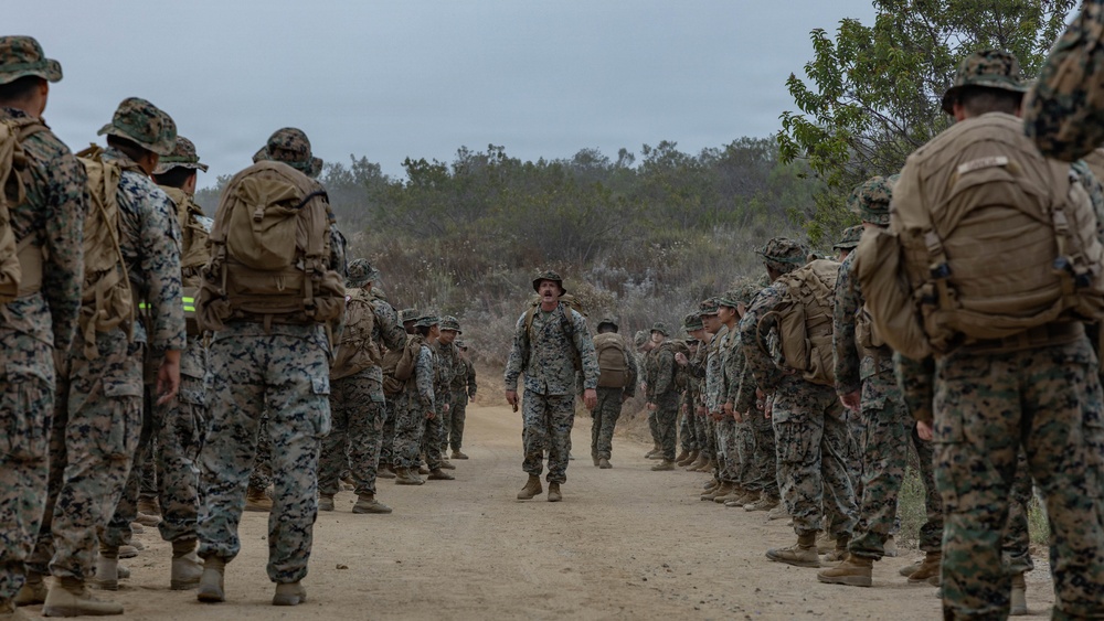 Taking the High Ground: Marines and Sailors with H&amp;S Company, 7th ESB Participate in a 5k Hike