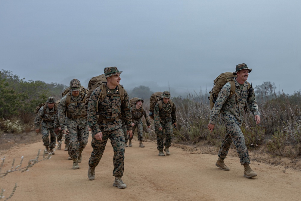 Taking the High Ground: Marines and Sailors with H&amp;S Company, 7th ESB Participate in a 5k Hike