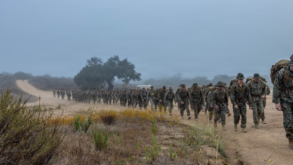 Taking the High Ground: Marines and Sailors with H&amp;S Company, 7th ESB Participate in a 5k Hike