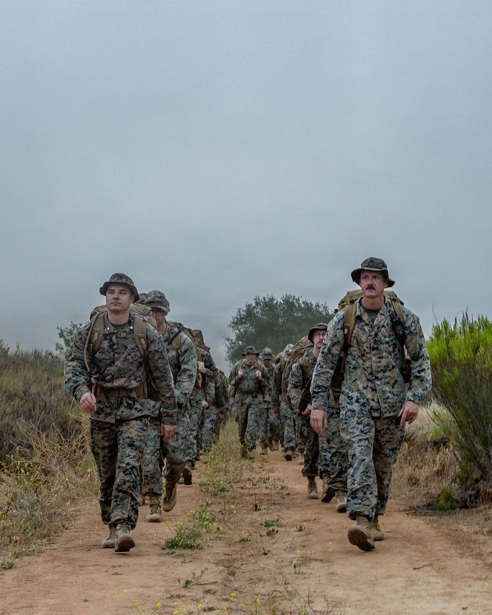 Taking the High Ground: Marines and Sailors with H&amp;S Company, 7th ESB Participate in a 5k Hike