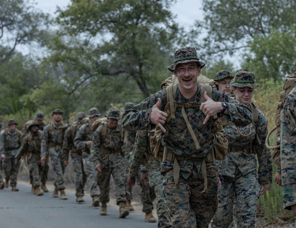 Taking the High Ground: Marines and Sailors with H&amp;S Company, 7th ESB Participate in a 5k Hike