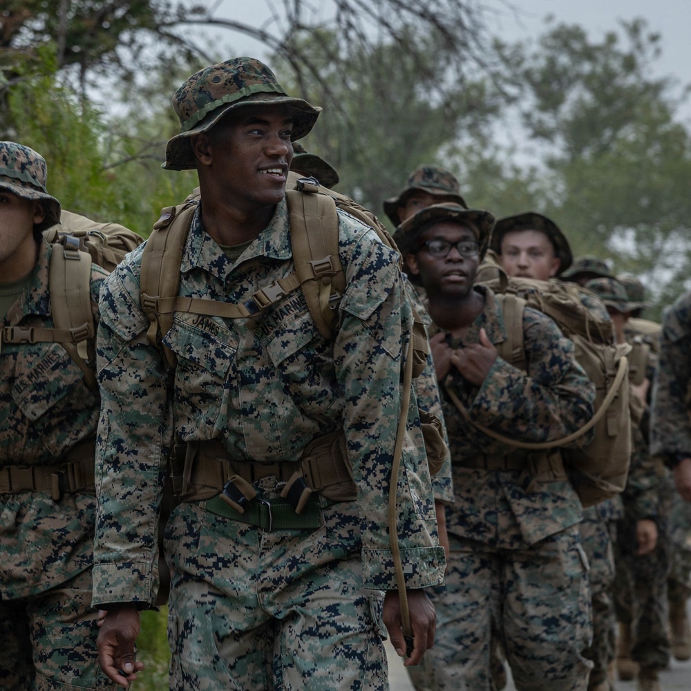Taking the High Ground: Marines and Sailors with H&amp;S Company, 7th ESB Participate in a 5k Hike