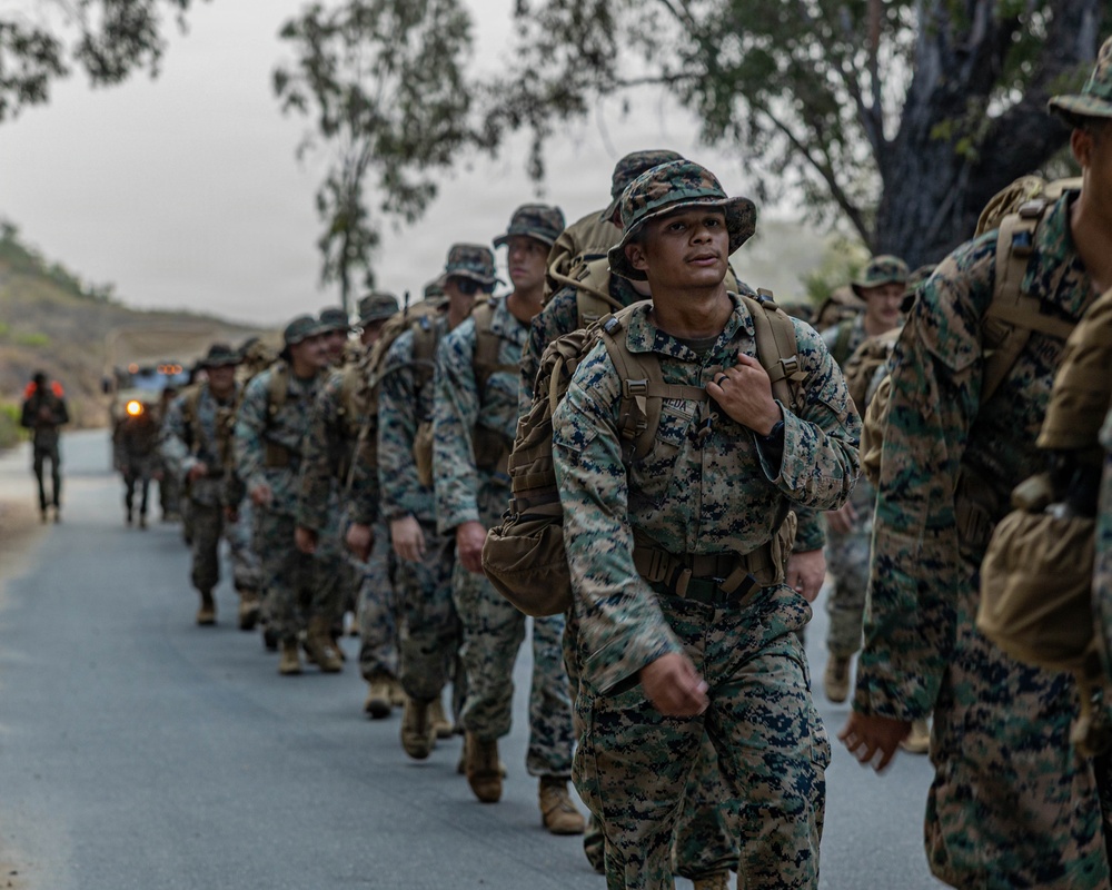 Taking the High Ground: Marines and Sailors with H&amp;S Company, 7th ESB Participate in a 5k Hike