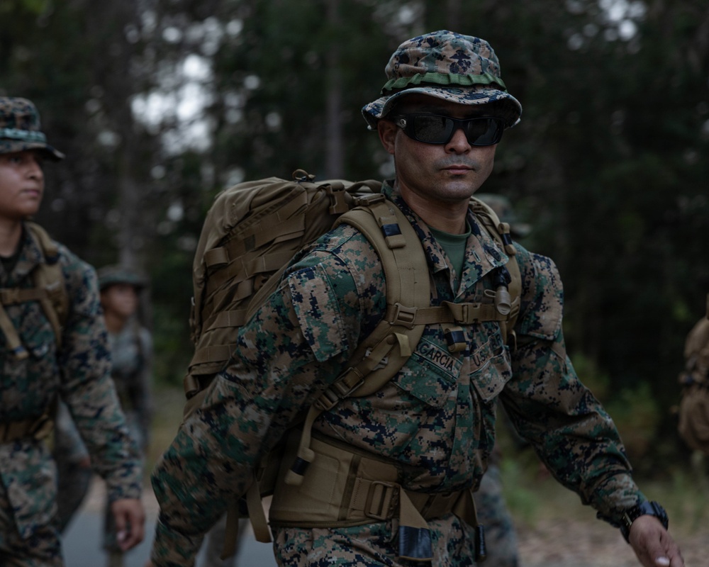Taking the High Ground: Marines and Sailors with H&amp;S Company, 7th ESB Participate in a 5k Hike