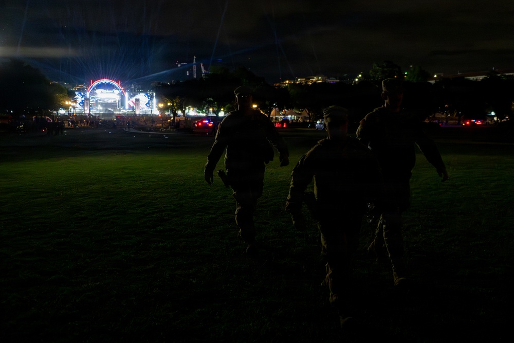 Mississippi National Guardsmen patrol after UFC Freedom 250