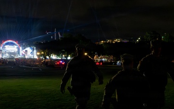 Mississippi National Guardsmen patrol after UFC Freedom 250