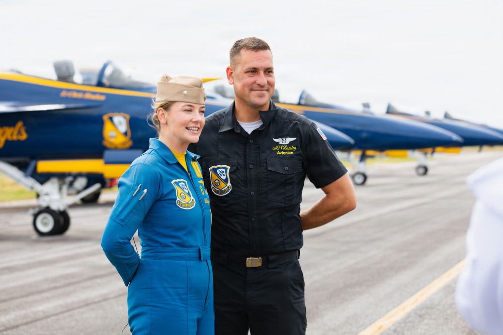 The Blue Angels participate in media day ahead of the Naval Air Station Patuxent River Air Show