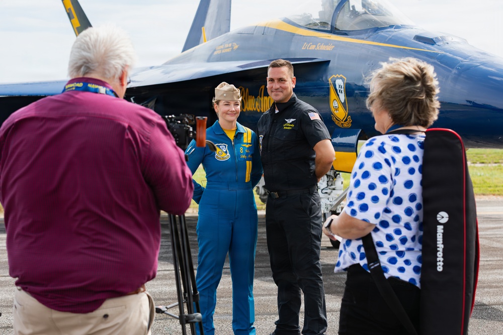 The Blue Angels participate in media day ahead of the Naval Air Station Patuxent River Air Show