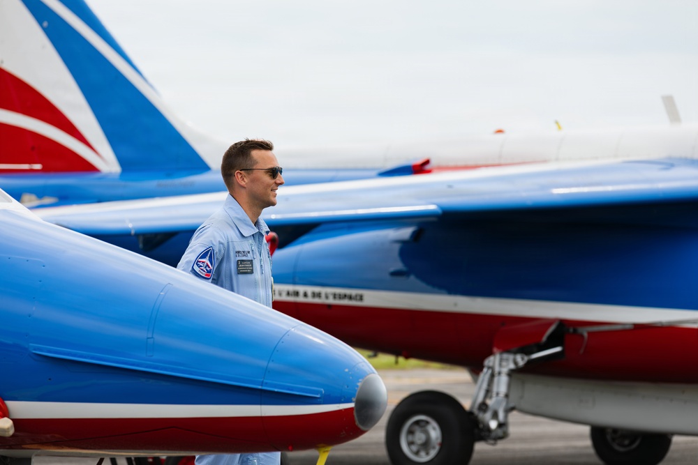 Patrouille de France participate in media day ahead of the Naval Air Station Patuxent River Air Show
