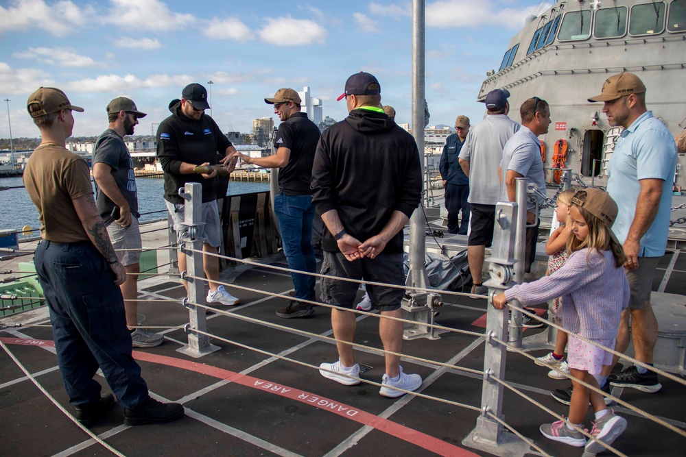 NASCAR pit crew tour USS Pierre (LCS 38)