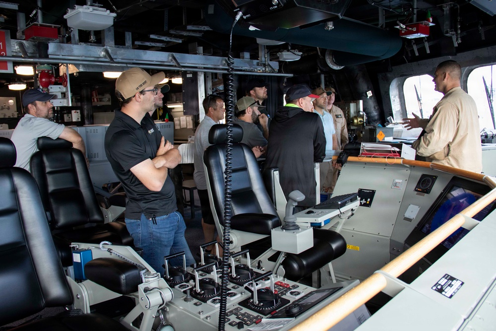 NASCAR pit crew tour USS Pierre (LCS 38)