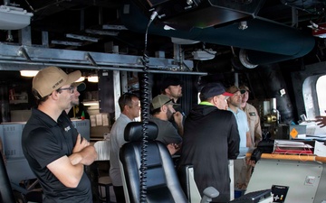 NASCAR pit crew tour USS Pierre (LCS 38)