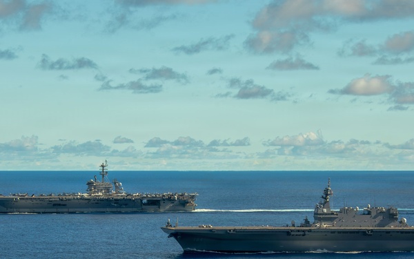 George Washington Operates Alongside JMSDF