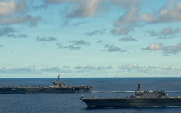 George Washington Operates Alongside JMSDF