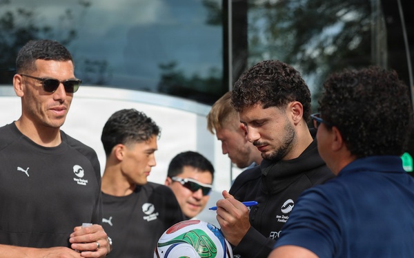 New Zealand National Football Team visits NASCAR San Diego Weekend