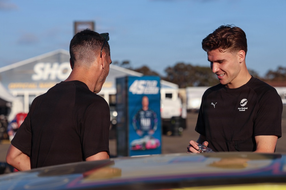 New Zealand National Football Team members visit NASCAR San Diego Weekend