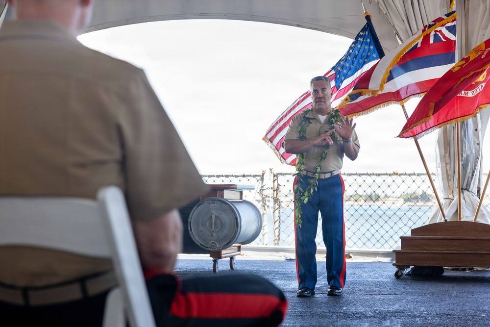 MARFORPAC Assistant Chief of Staff G-2 senior intelligence officer retirement ceremony