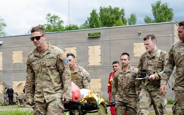 Transporting patient