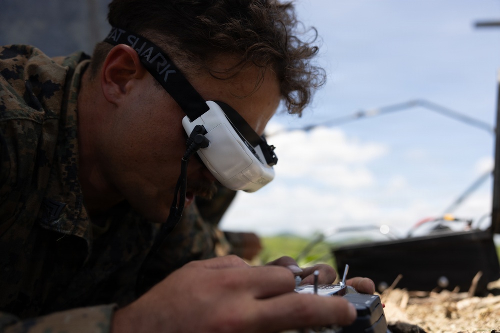 3rd Littoral Combat Team Marines train with attack drones in the Philippines
