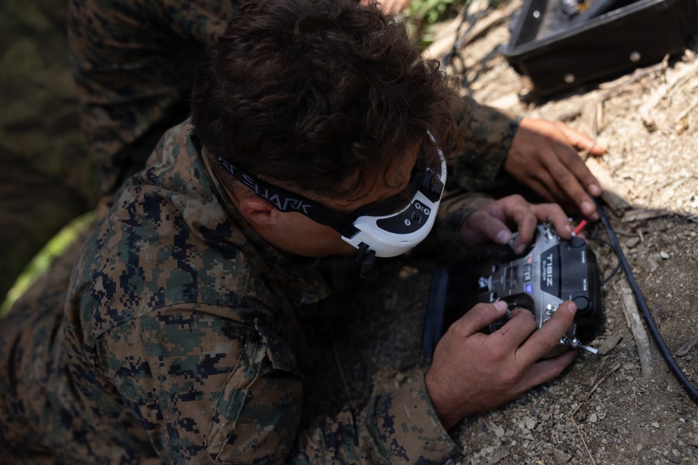 3rd Littoral Combat Team Marines train with attack drones in the Philippines