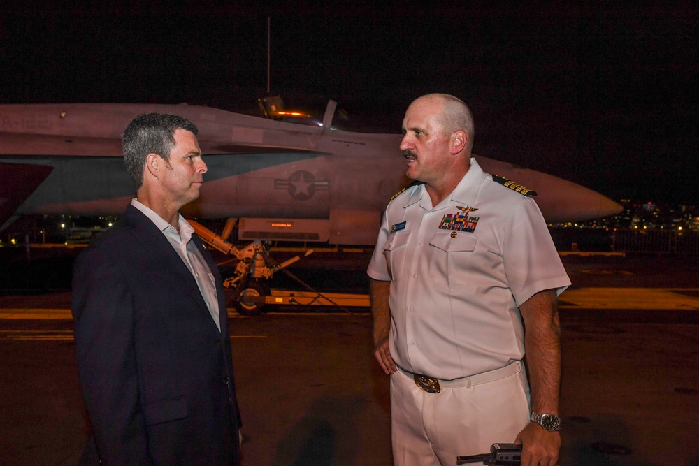 USS Carl Vinson hosts reception for NASCAR San Diego Weekend