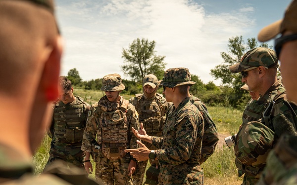 U.S. Marines, Romanian, Moldovan forces conduct M240B machine gun range in Romania