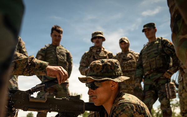 U.S. Marines, Romanian, Moldovan forces conduct M240B machine gun range in Romania