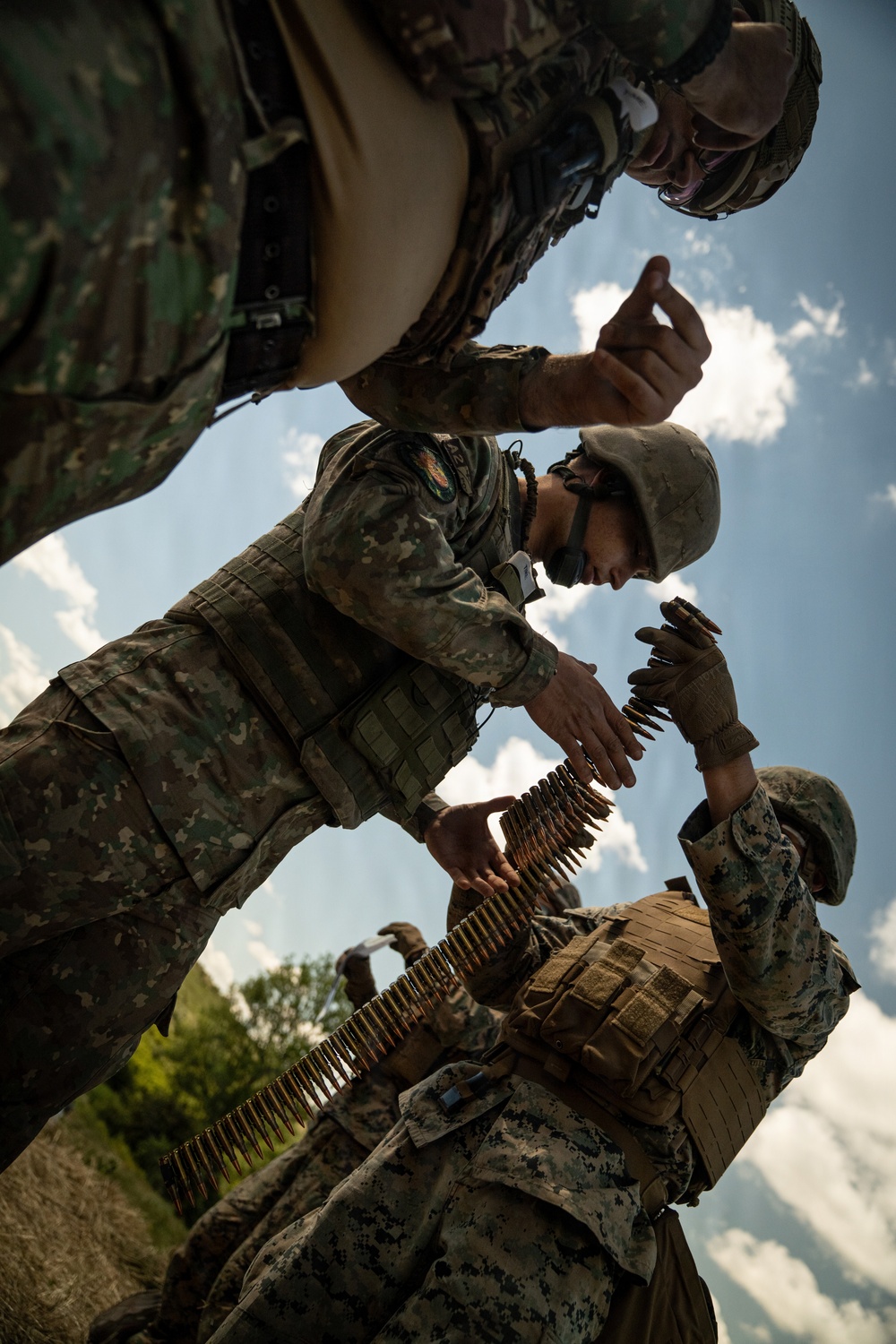 U.S. Marines, Romanian, Moldovan forces conduct M240B machine gun range in Romania