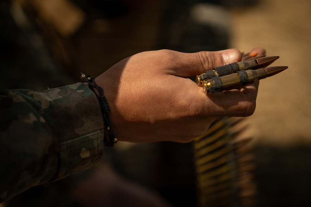 U.S. Marines, Romanian, Moldovan forces conduct M240B machine gun range in Romania