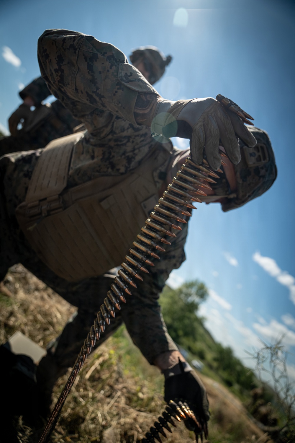 U.S. Marines, Romanian, Moldovan forces conduct M240B machine gun range in Romania