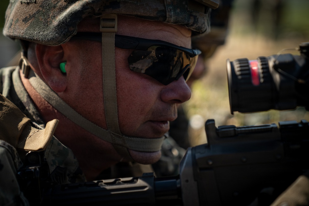 U.S. Marines, Romanian, Moldovan forces conduct M240B machine gun range in Romania