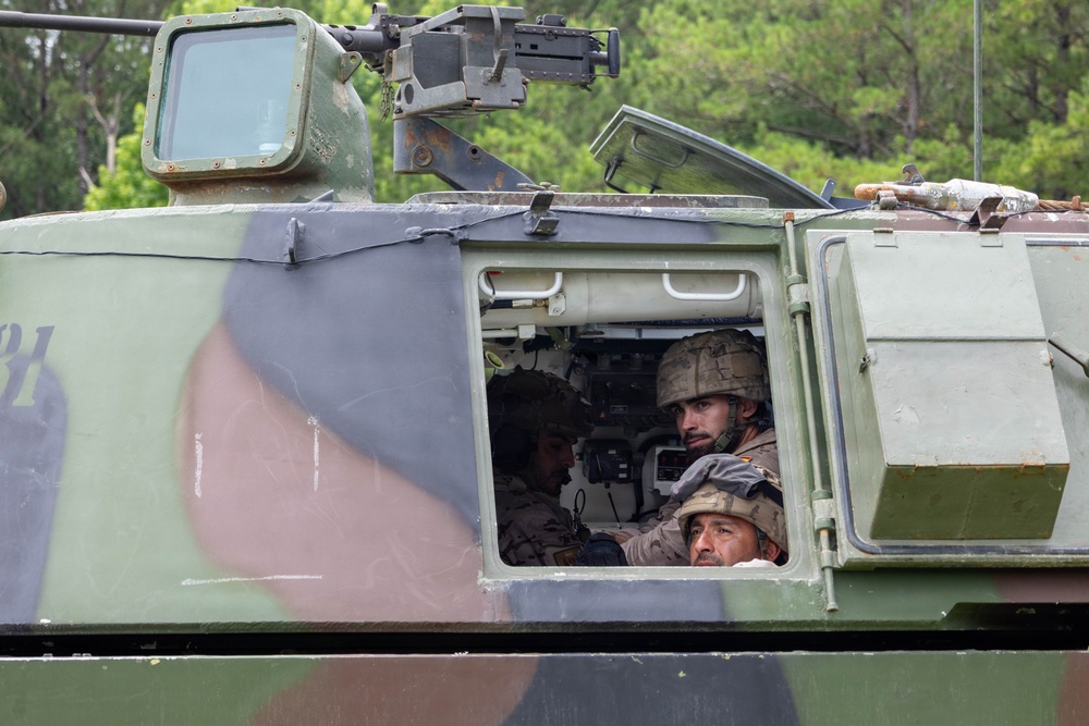 Fleet Exercise 250 | U.S. Marines with 10th Marine Regiment and Spanish marines conduct an artillery range