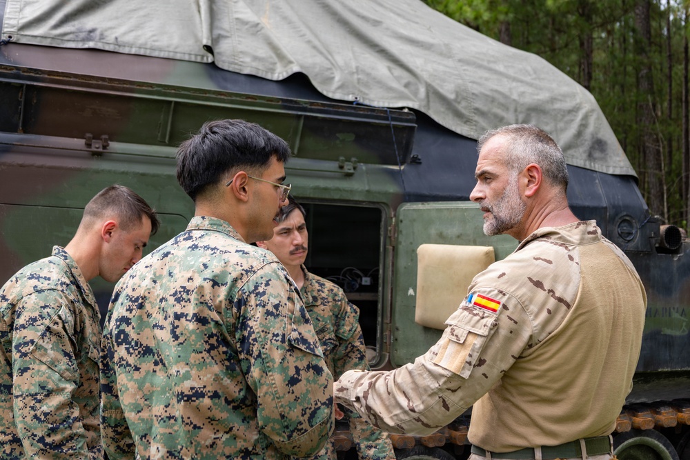 Fleet Exercise 250 | U.S. Marines with 10th Marine Regiment and Spanish marines conduct an artillery range