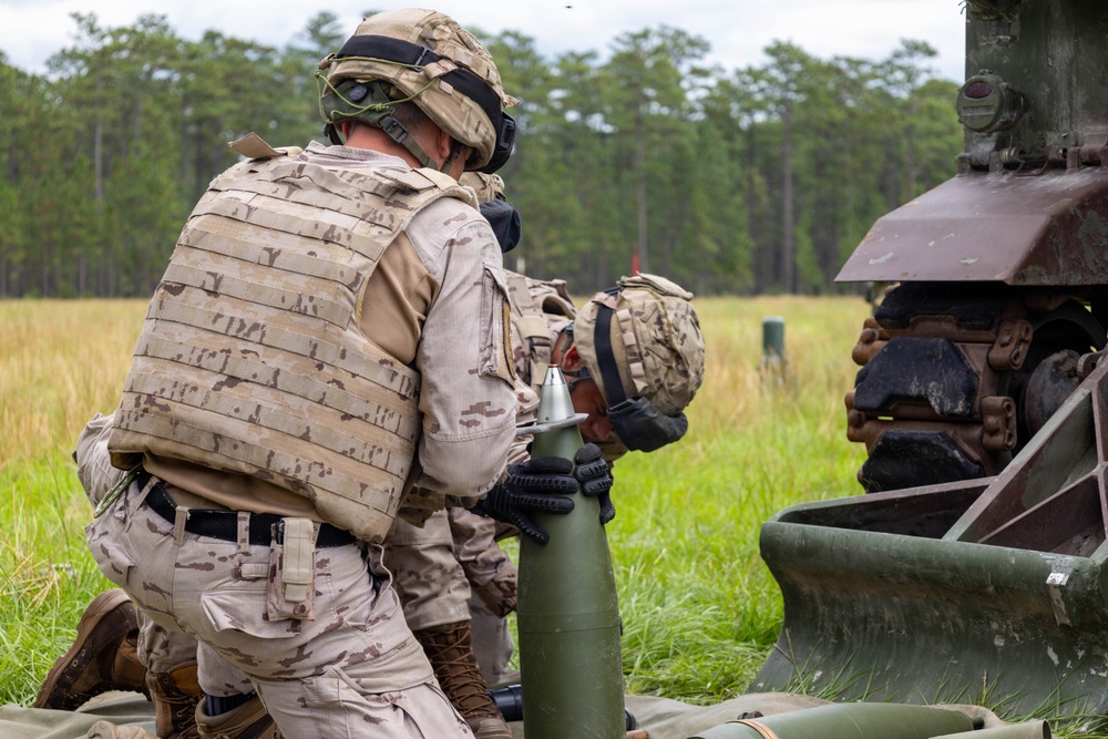 Fleet Exercise 250 | U.S. Marines with 10th Marine Regiment and Spanish marines conduct an artillery range