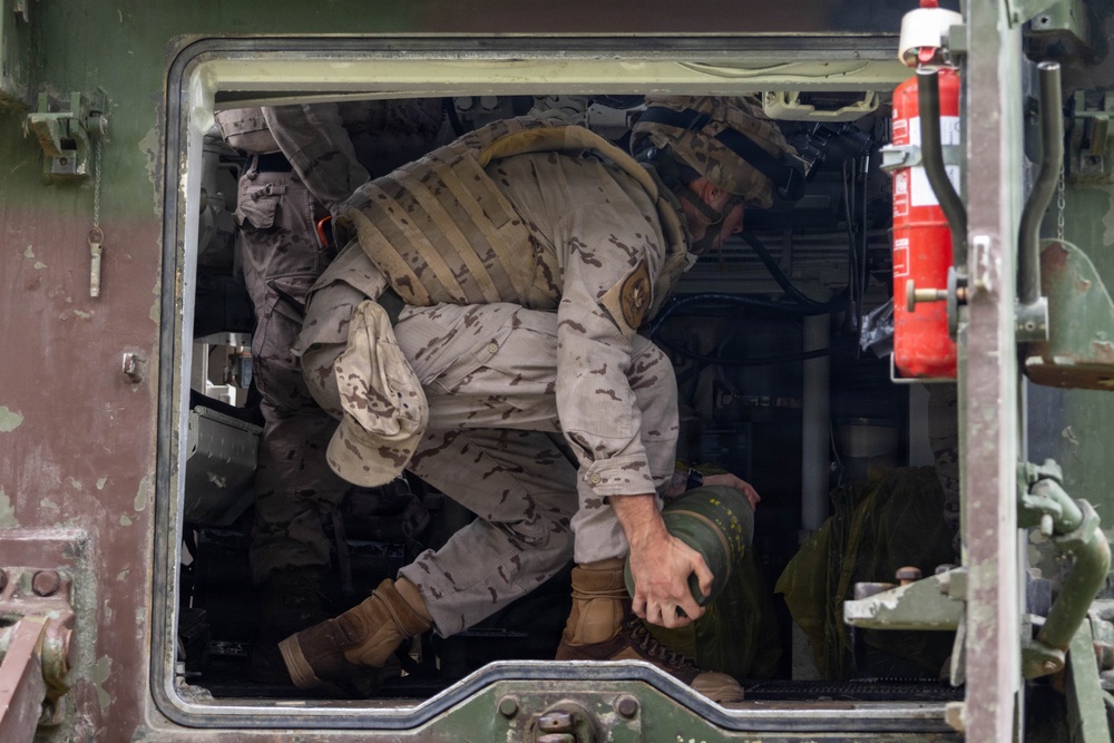 Fleet Exercise 250 | U.S. Marines with 10th Marine Regiment and Spanish marines conduct an artillery range
