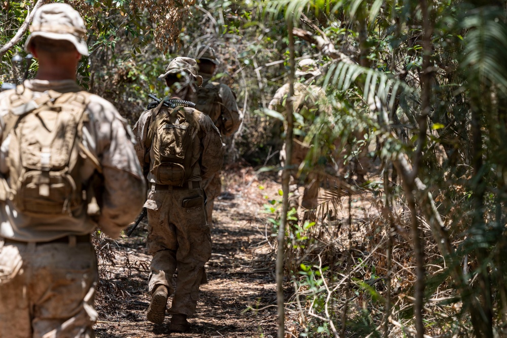 3rd Littoral Combat Team Marines participate in reconnaissance patrol operations during TSULC