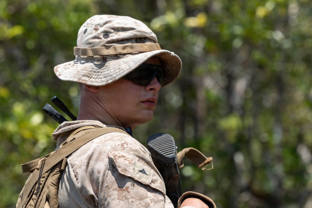 3rd Littoral Combat Team Marines participate in reconnaissance patrol operations during TSULC