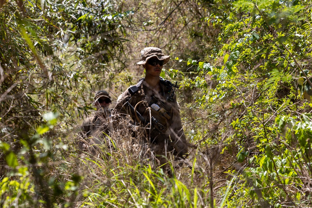 3rd Littoral Combat Team Marines participate in reconnaissance patrol operations during TSULC