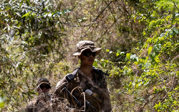 3rd Littoral Combat Team Marines participate in reconnaissance patrol operations during TSULC