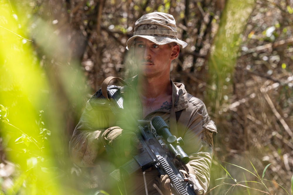 3rd Littoral Combat Team Marines participate in reconnaissance patrol operations during TSULC