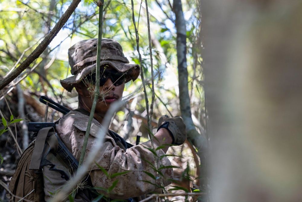 3rd Littoral Combat Team Marines participate in reconnaissance patrol operations during TSULC