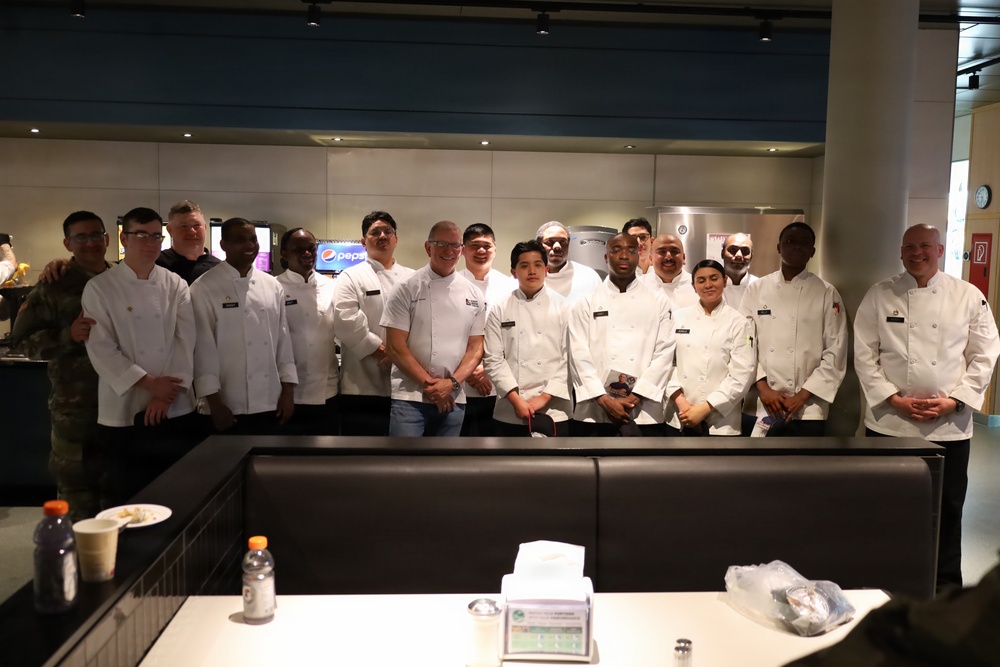 Chef Irvine Recognizes Army Cooks During Baumholder Tour Stop