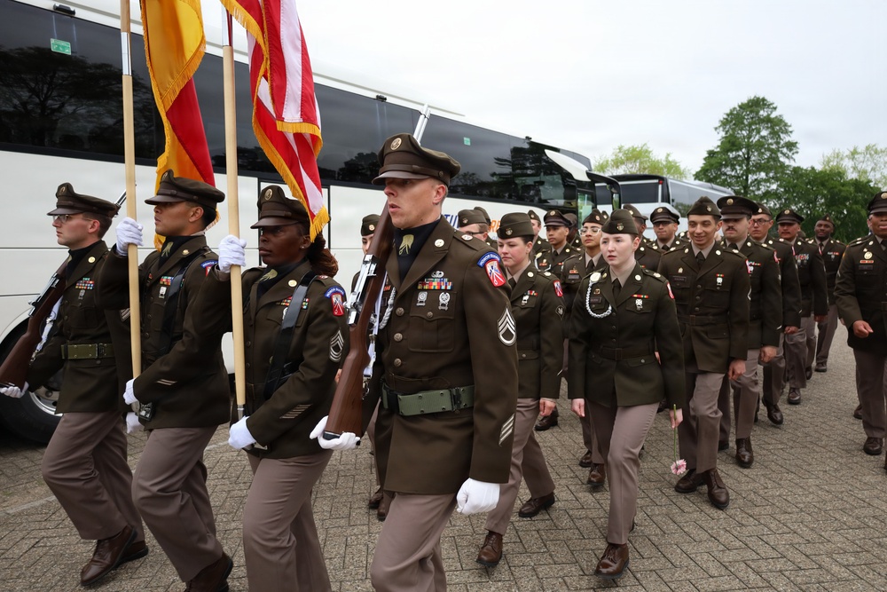 16th Sustainment Brigade Marches in Netherlands Liberation Day Parade