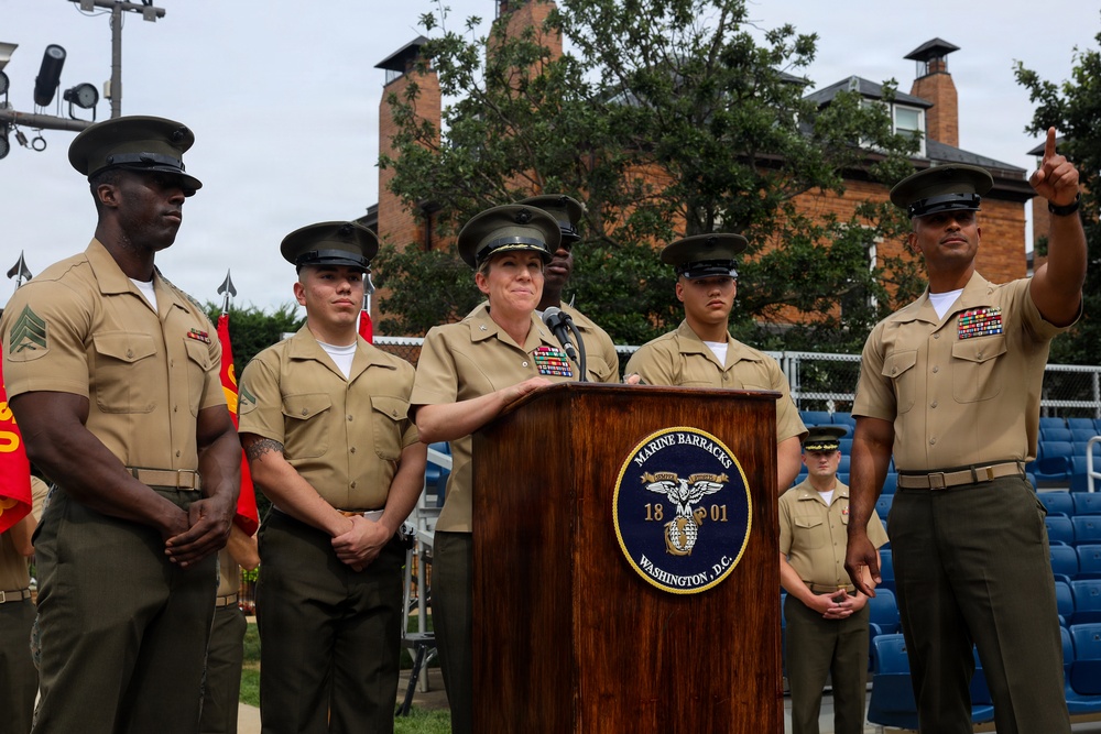 Battalion Formation at Marine Barracks Washington